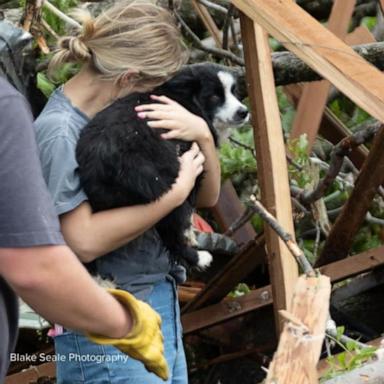 VIDEO: Oklahoma family reunited with missing dog that disappeared during tornado storm