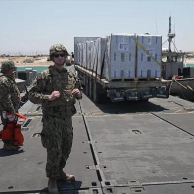 VIDEO: First close-up look at the $230 million US-built pier in Gaza 