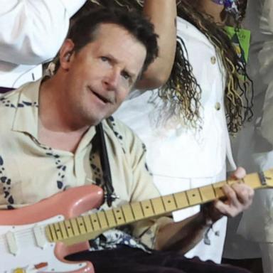 VIDEO: Michael J. Fox joins Coldplay during Glastonbury Festival set 