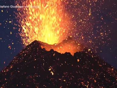WATCH:  Drone footage captures Europe's Mount Etna roaring with lava