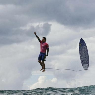 VIDEO: Viral photo of Olympic surfer’s midair celebration 