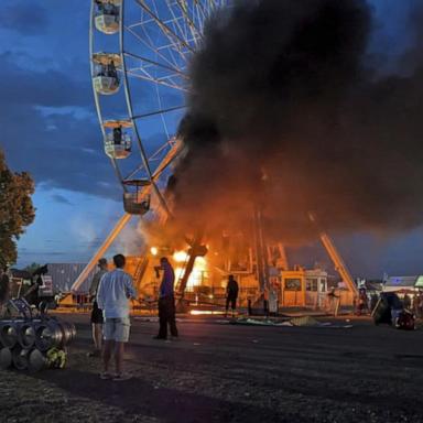 VIDEO: Fire breaks out on ferris wheel in Germany