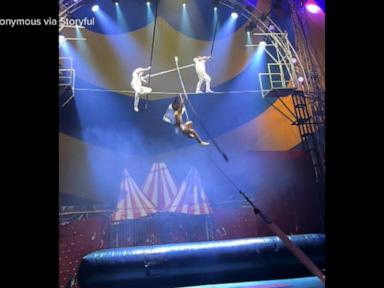 WATCH:  UK circus performer survives horrific fall from tightrope