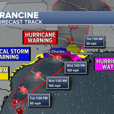 VIDEO: Tropical Storm Francine gains strength in the Gulf 