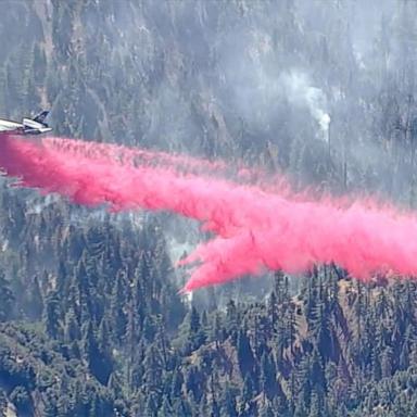 VIDEO: California firefighters hope slowing winds will reduce wildfire spread 