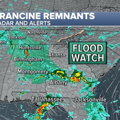 VIDEO: Hurricane Francine's remnants prompt flood warnings in several states