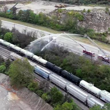 VIDEO: Toxic chemical cloud leaks from train, forces evacuations 