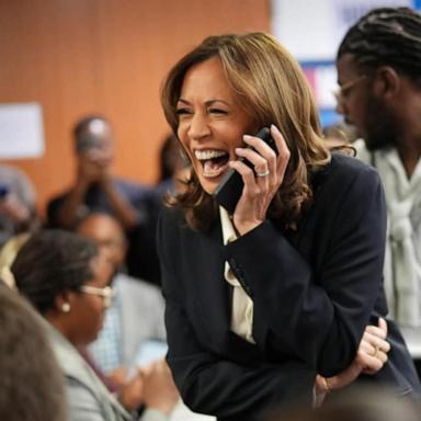 VIDEO: Harris makes surprise Election Day stop at DNC headquarters