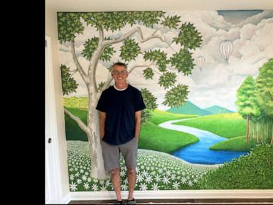 WATCH:  Father flies across country to paint mural for his 1st grandchild