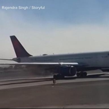 Delta Airlines plane aborts flight after engine seen smoking 