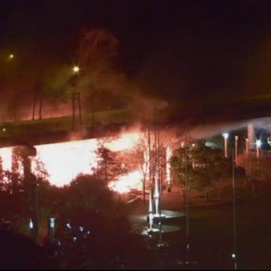 VIDEO: Massive fire shuts down Cincinnati Ohio Bridge, causing structural damage 