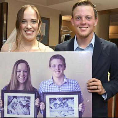 VIDEO: Newlyweds honor staff at NICU where they were both treated as babies