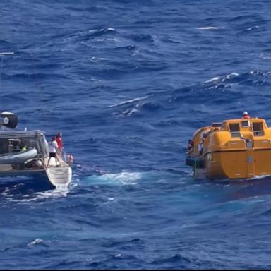 VIDEO: Disney Cruise ship saves 4 people on sinking catamaran off coast of Bermuda