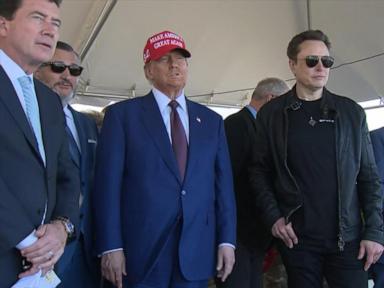 WATCH:  Trump joins Elon Musk in Texas for SpaceX Starship launch