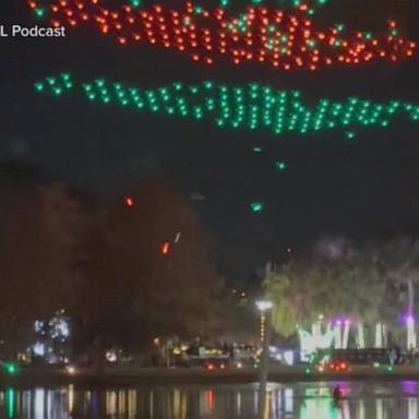 VIDEO: Mishap at holiday drone show in Orlando