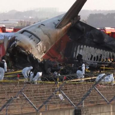 VIDEO: Investigators comb South Korean runway following deadly Jeju Air plane crash 