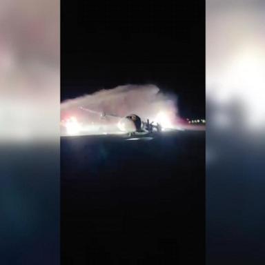 VIDEO: Video shows Air Canada plane making fiery landing in Nova Scotia 