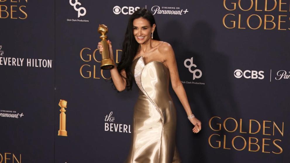 Demi Moore's 2025 Golden Globes big moment - Good Morning America