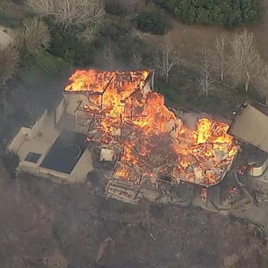 VIDEO: California wildfires seen from bird's-eye view