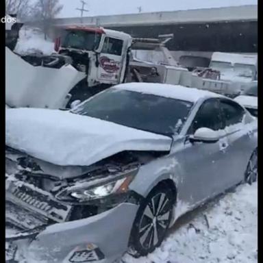 VIDEO: Ice and snow cause massive pileup in Indiana 