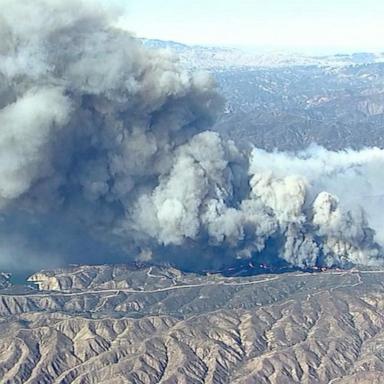 VIDEO: New explosive wildfire erupts near Los Angeles forcing mass evacuations 