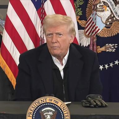 VIDEO: Trump proposes eliminating FEMA during his visit to disaster areas 