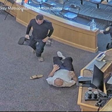 VIDEO: Video shows courtroom brawl break out during hearing in murder case 