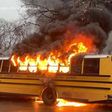 VIDEO: Ohio school bus driver praised for saving children from burning vehicle 