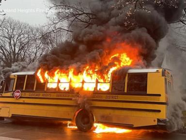 WATCH:  Ohio school bus driver praised for saving children from burning vehicle