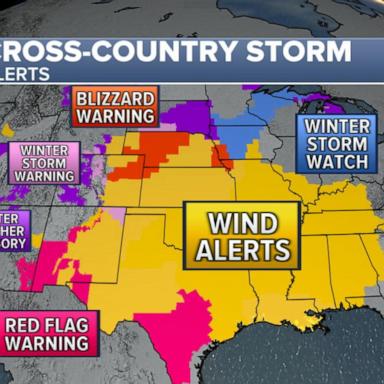 VIDEO: Cross-country storm brings blizzard, high winds, severe weather 