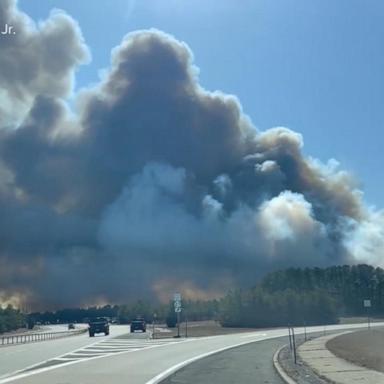 VIDEO: Large brush fire erupts in the Hamptons