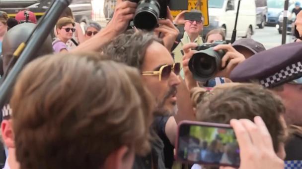 Russell Brand makes 1st court appearance since being charged with rape
