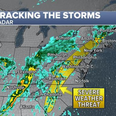 VIDEO: Severe weather alerts from South Carolina to Maine