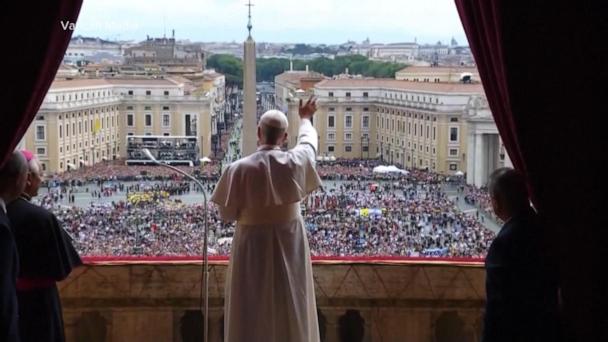 Pope Leo XIV makes first Vatican address