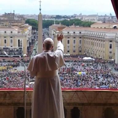 VIDEO: Pope Leo XIV makes first Vatican address