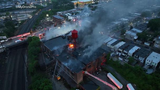 Massive Baltimore warehouse fire disrupts Amtrak service