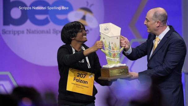 Texas teen wins Scripps National Spelling Bee after placing 2nd last year