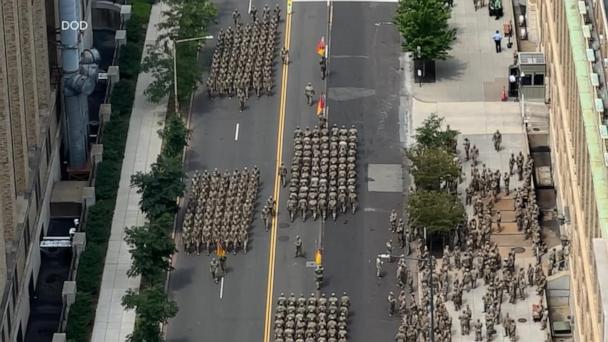 Forecasted storms over D.C. as Army makes final preparations for military parade