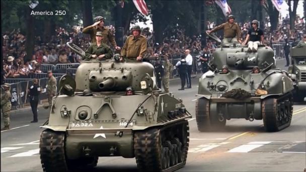 President Trump holds military parade on 79th birthday