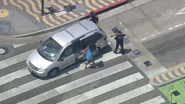 Urgent manhunt after shooting at popular Santa Monica mall that injured officer