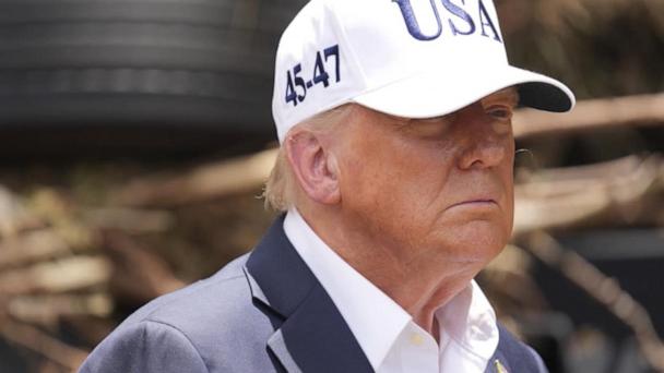 Trump visits Texas flood zone, meets with first responders and victims' families