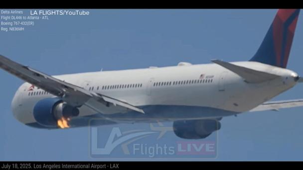 Fire on packed Delta flight