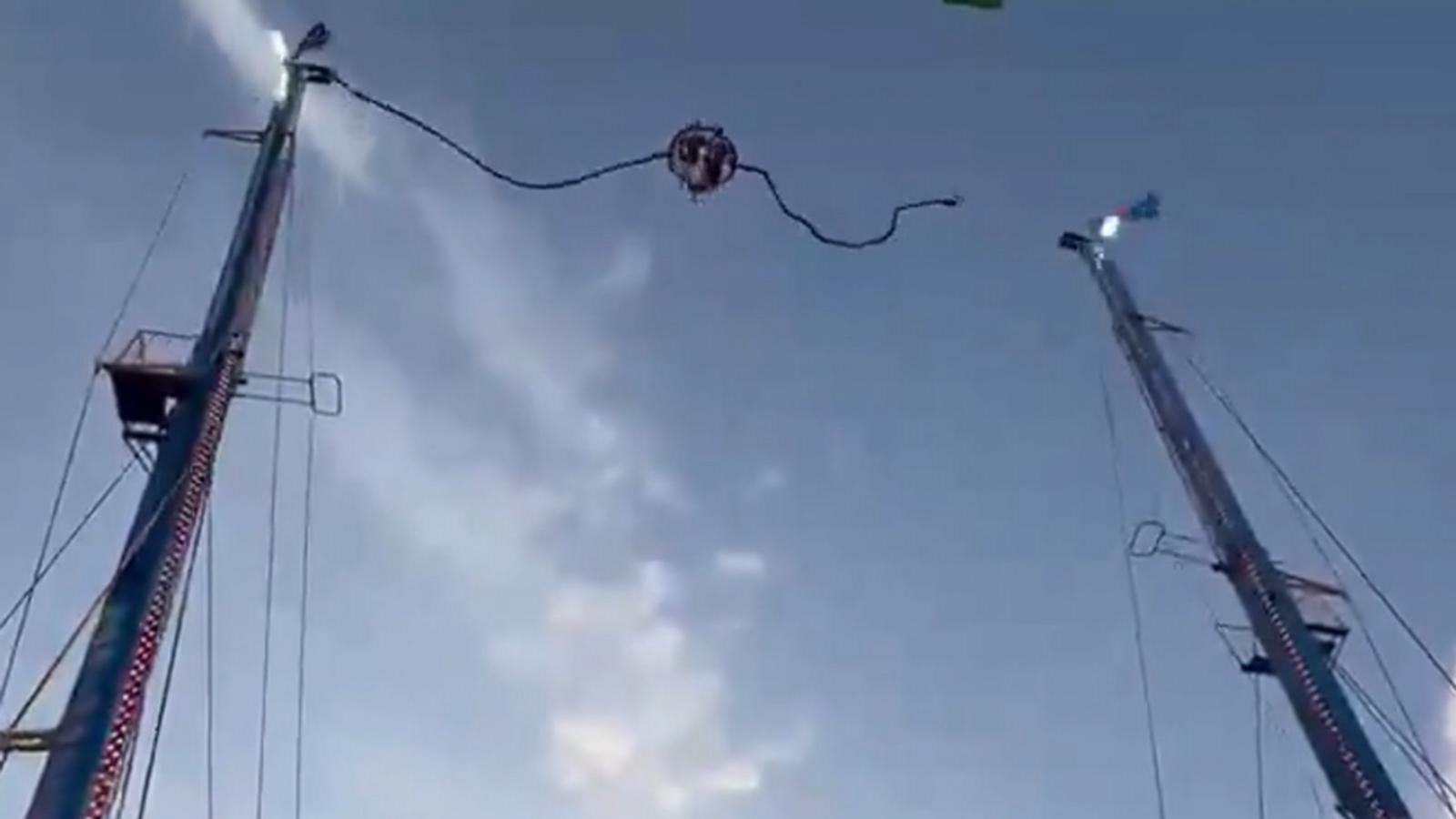 WATCH:  Video shows moment 'slingshot' ride snaps, causing multiple injuries