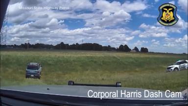 VIDEO: Highway patrol officer shot at during pursuit of vehicle