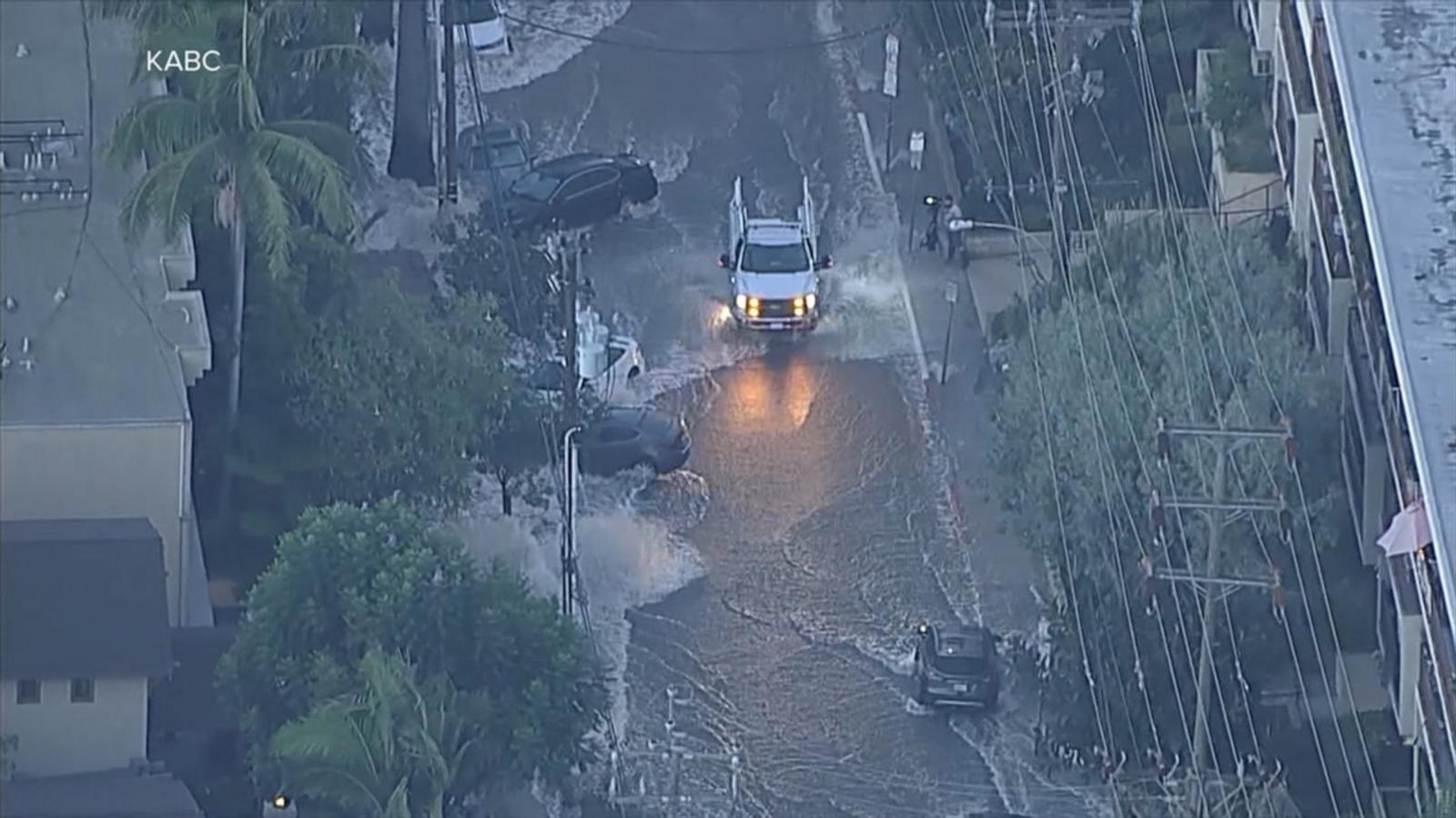 WATCH:  Massive water main break wreaks havoc in West Hollywood