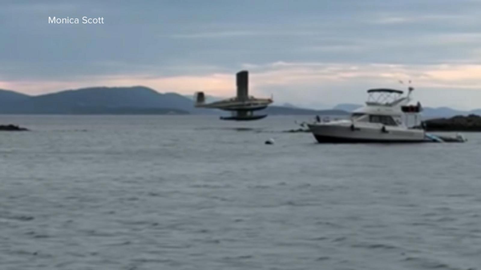 WATCH:  Dramatic rescue after seaplane crashes, bursts into flames