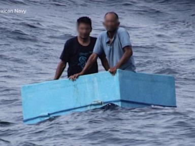 WATCH:  Fishermen rescued after 5 days at sea inside cooler