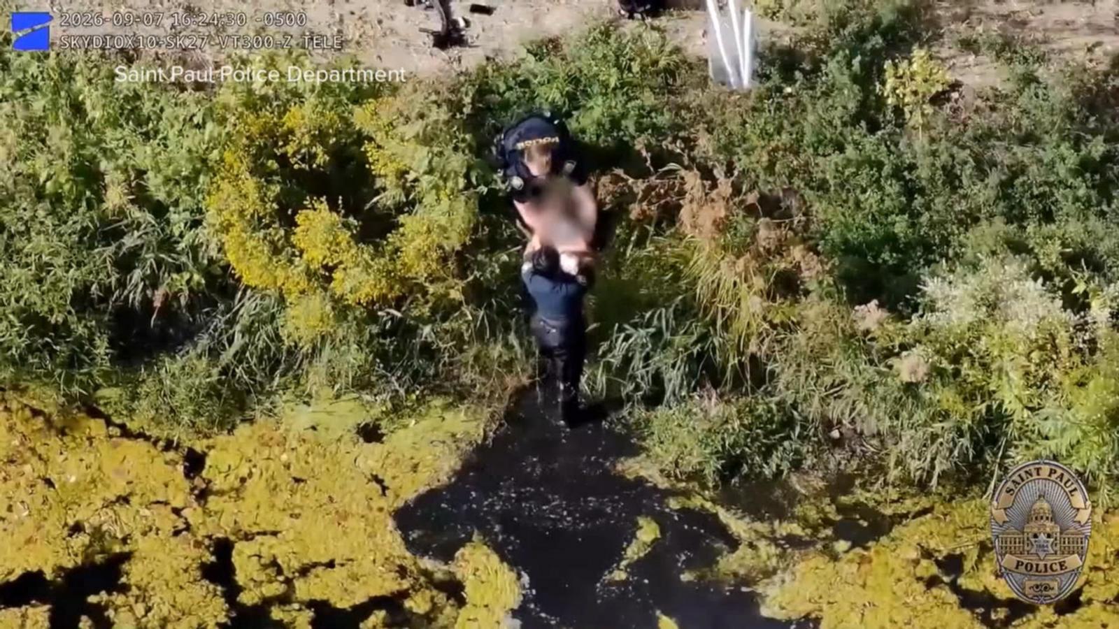 WATCH:  Minnesota police drone locates child in pond