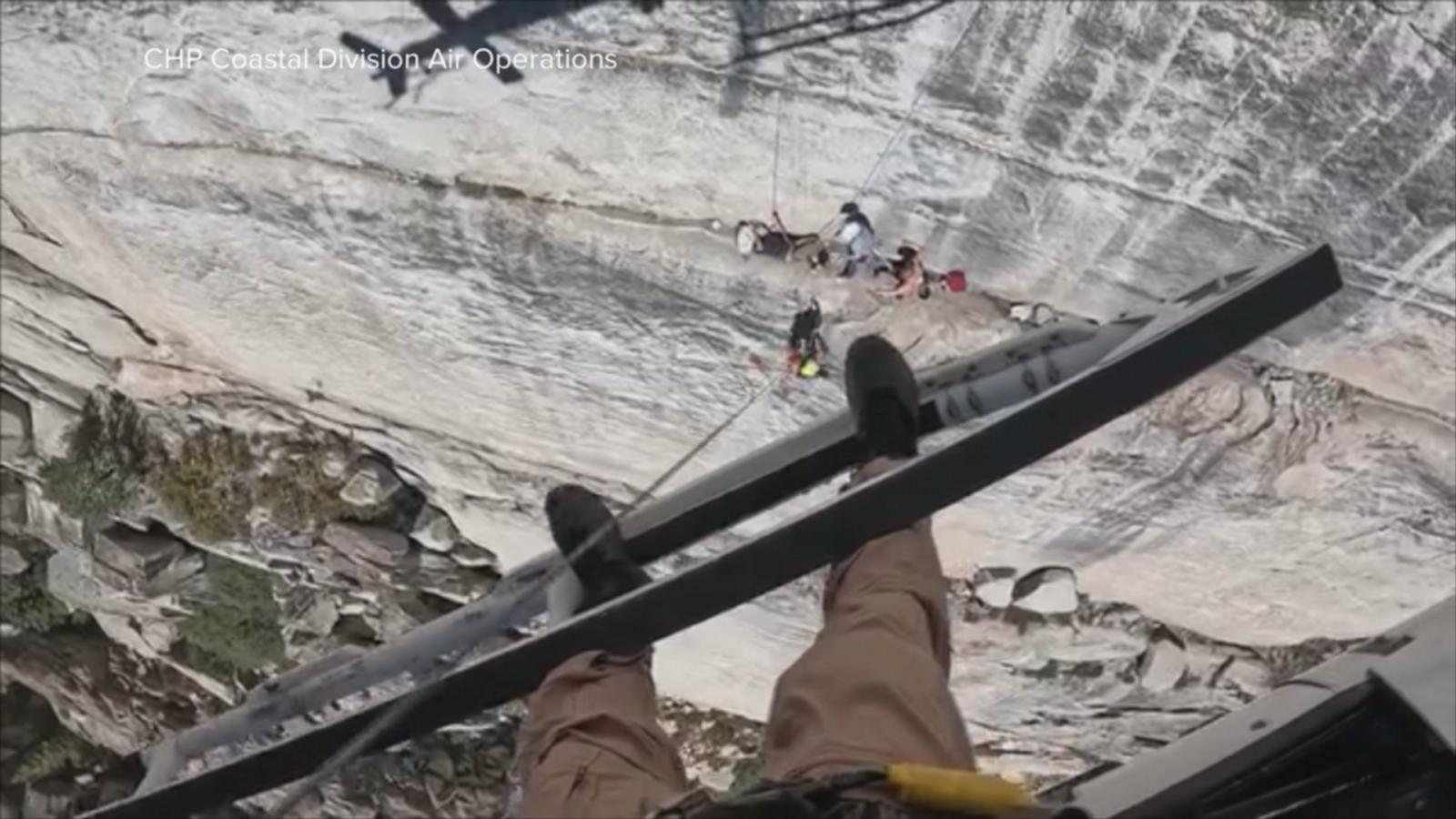 WATCH:  California climber rescued from 700-foot cliff