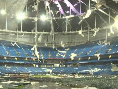 WATCH:  David Muir on how Tampa Bay community came together to repair stadium for Rays